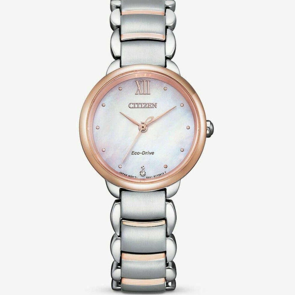 Citizen EM0926-55Y Women's Eco-Drive Mother of Pearl Bracelet Strap Watch
